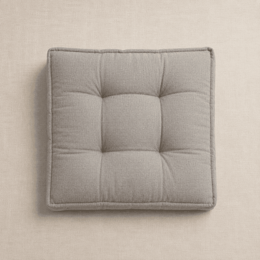 Warm Grey Quilted Cushion